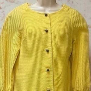 Mod Yellow 1960’s Cotton Dress Light Jacket Elizabeth Stewart Vintage
